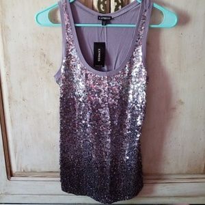 Express Ombre Glitter Top